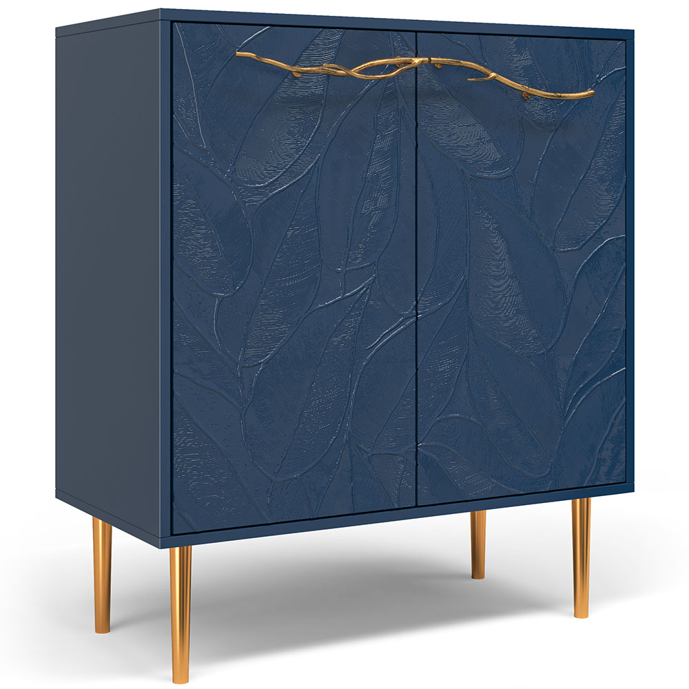 Комод Эстетика Флоры Цветной Стиль Золото с 2 полками