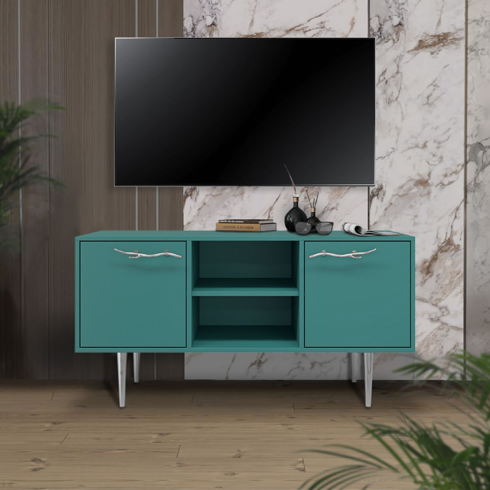 Тумба под телевизор Эстетика Бархата Цветная 1170 Стиль Серебро