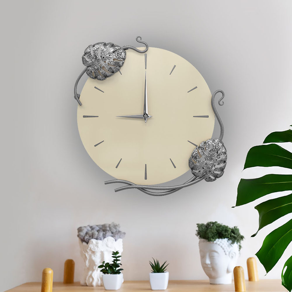 Часы настенные Монстера Цветные