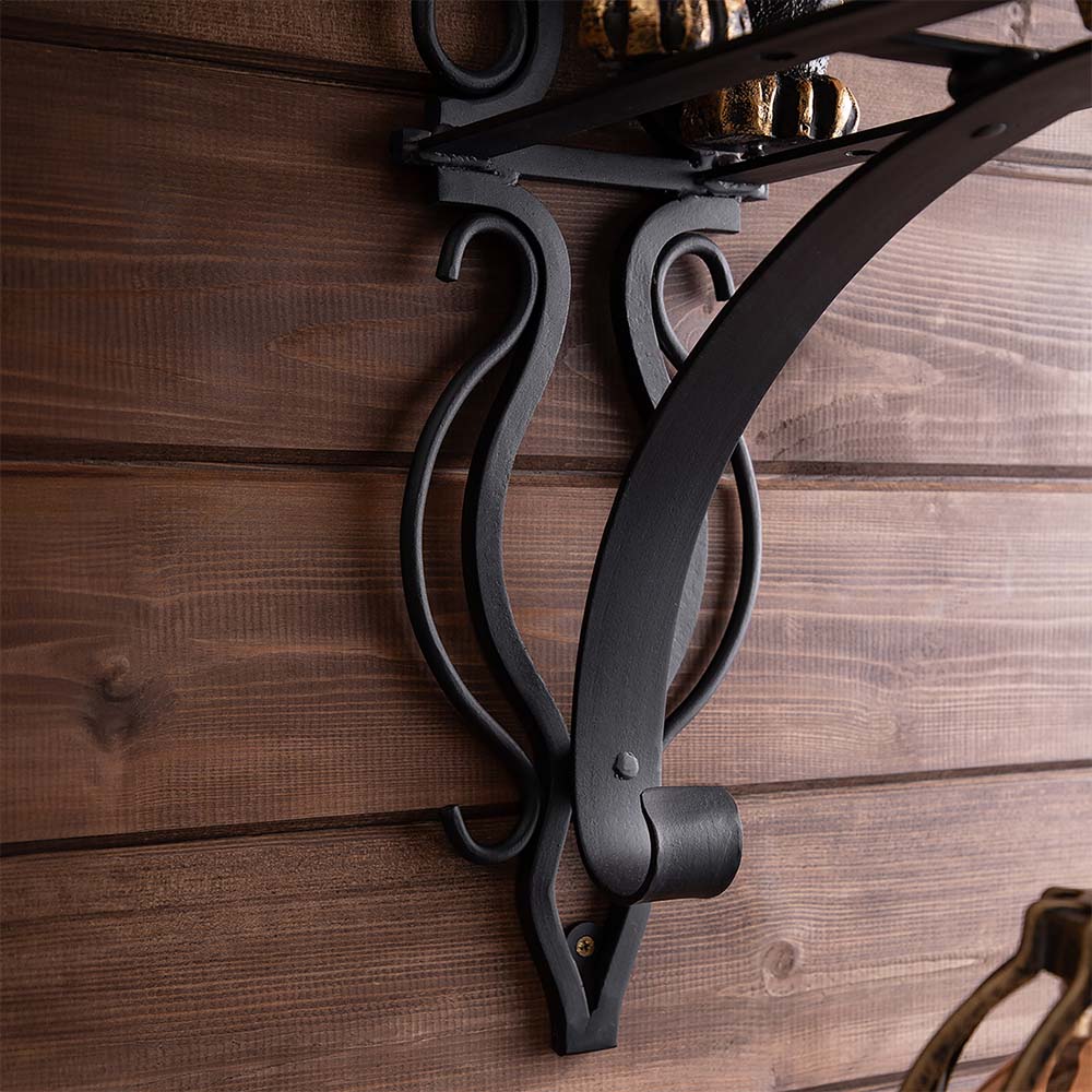 Кронштейн для цветов Кот Лео с ковкой