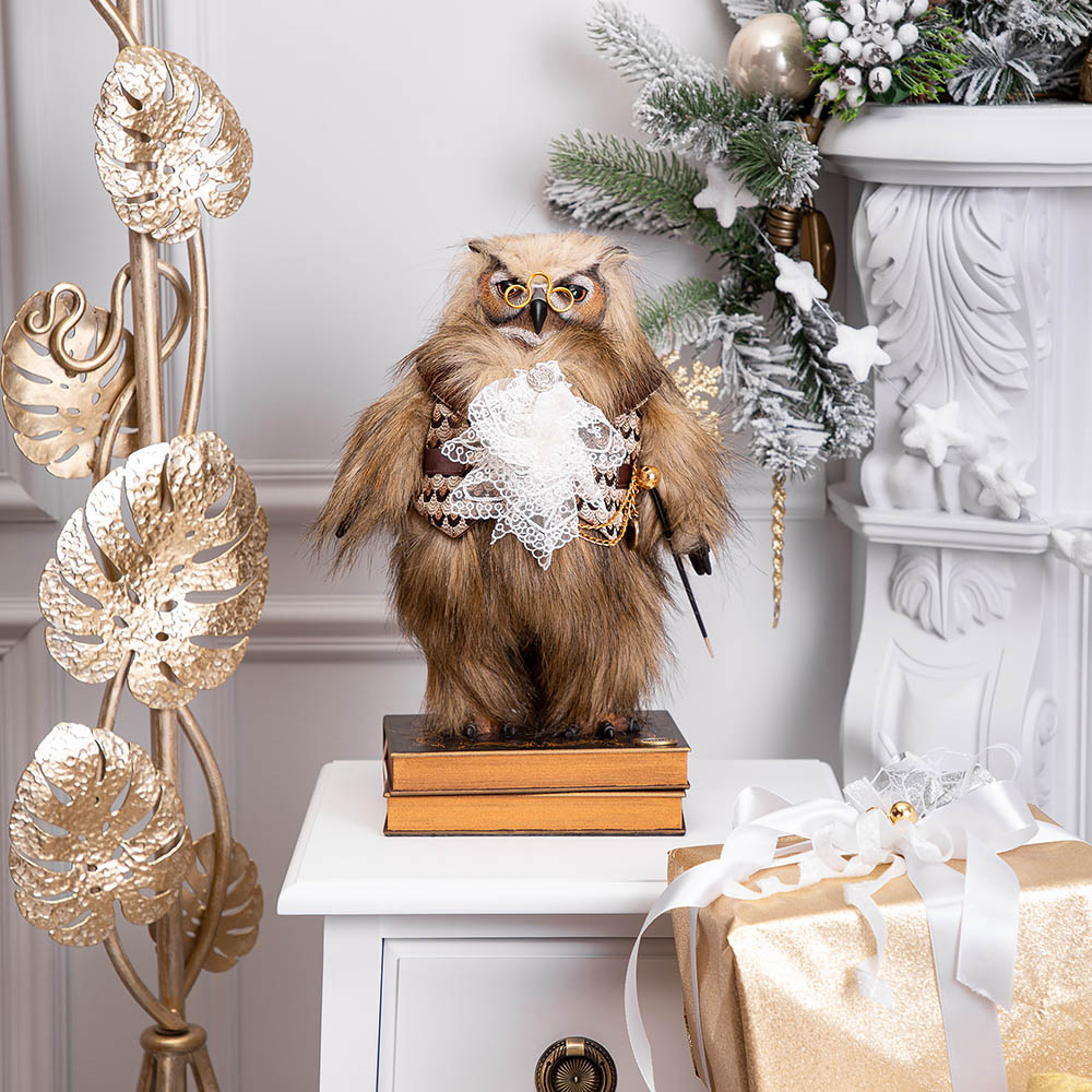 Коллекционная кукла Филин Барон Лейтон интерьерная