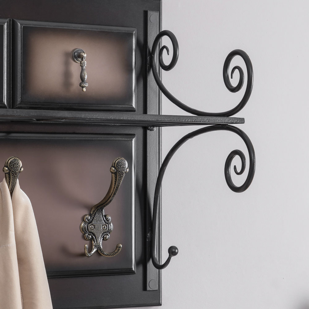 Вешалка настенная Пандора 1 с ковкой