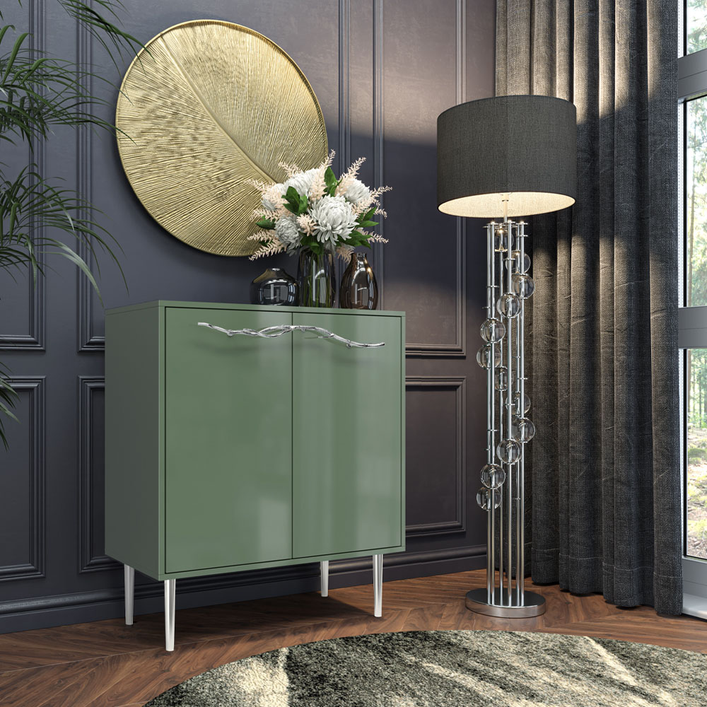 Комод Эстетика Цветной Стиль Серебро с 2 полками