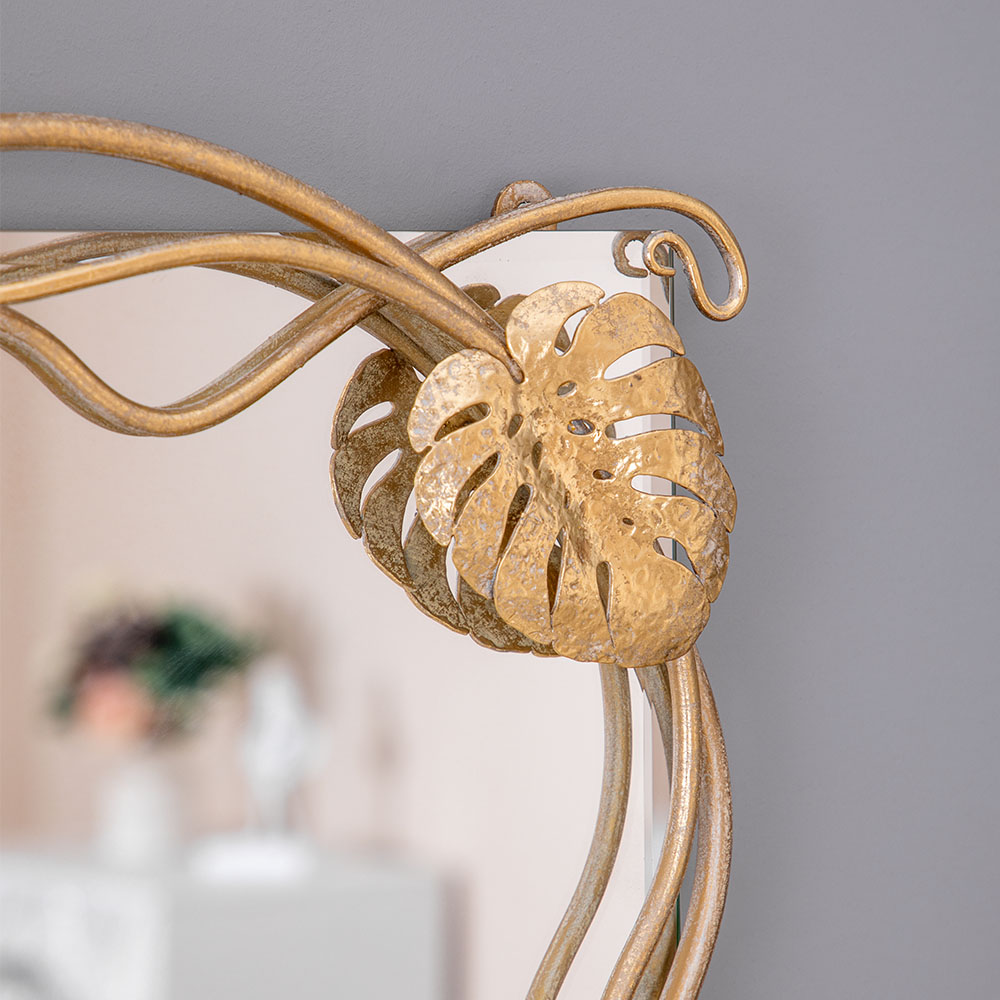 Зеркало настенное в полный рост Монстера прямоугольное