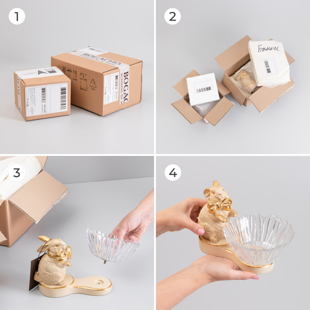 Сахарница с крышкой Кролик Бантик стеклянная