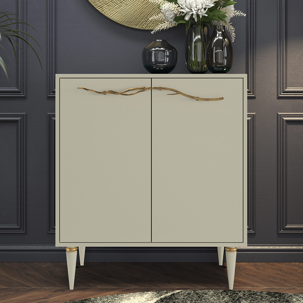 Комод Эстетика Бархата Цветной Классика Золото с 2 полками