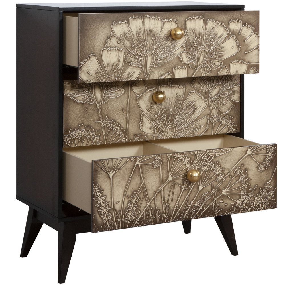 Комод Маки с 3 ящиками