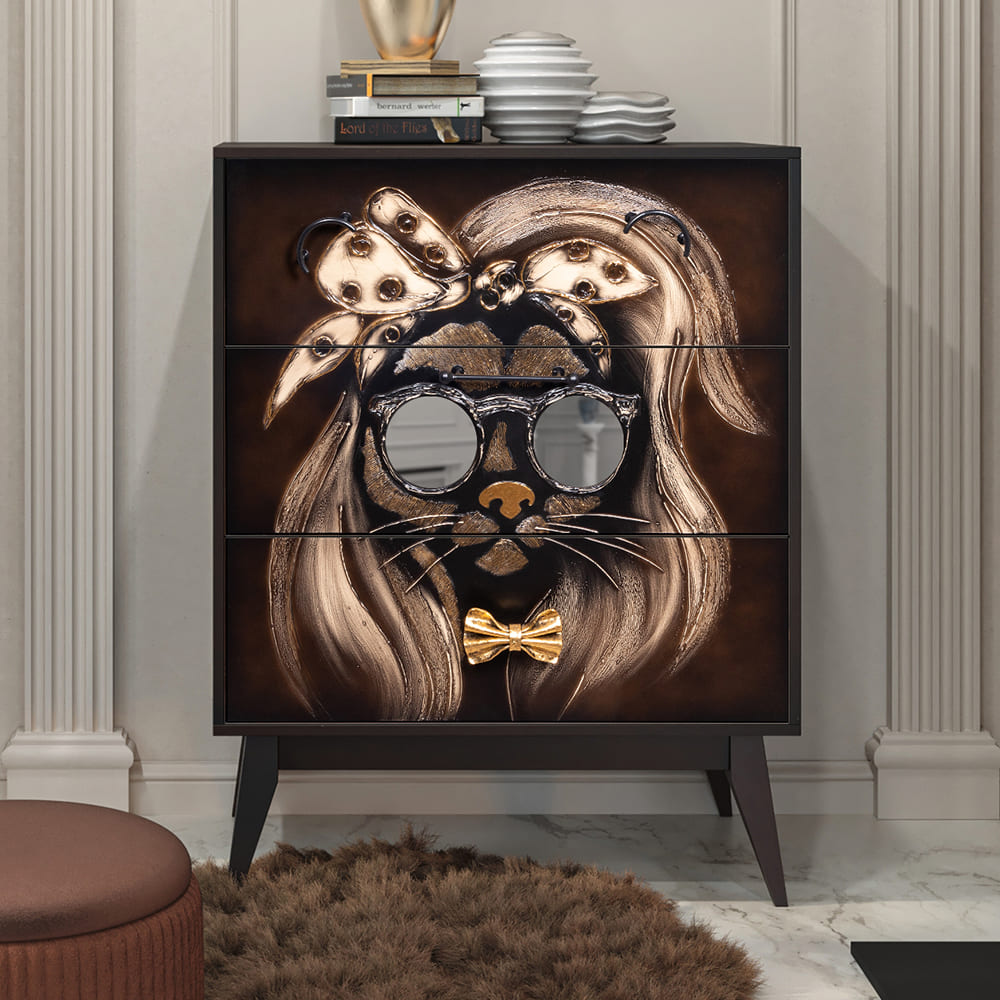 Комод Собака Мадемуазель с 3 ящиками