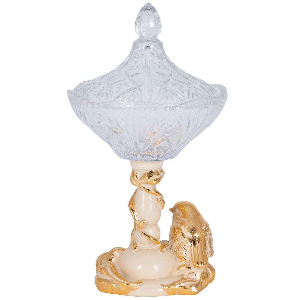 Сахарница с крышкой Зарничка стеклянная