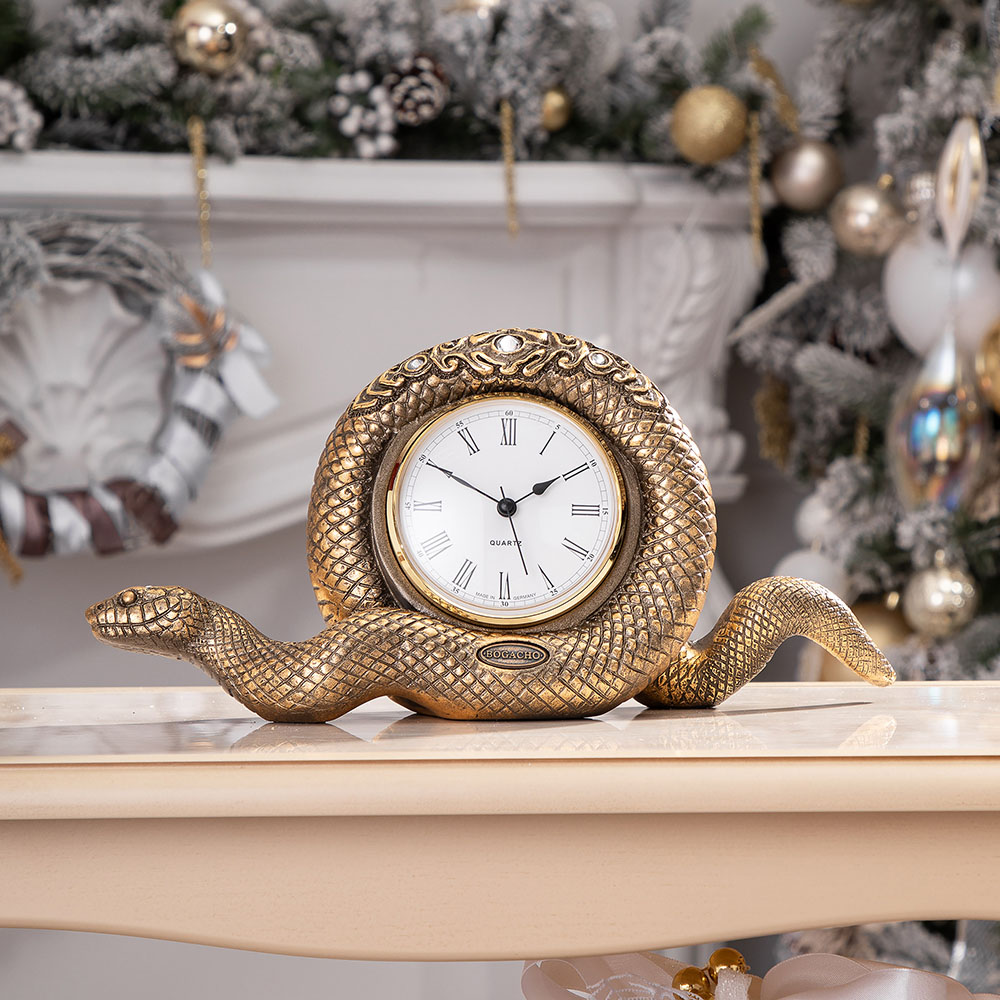 Часы настольные Змея Линда