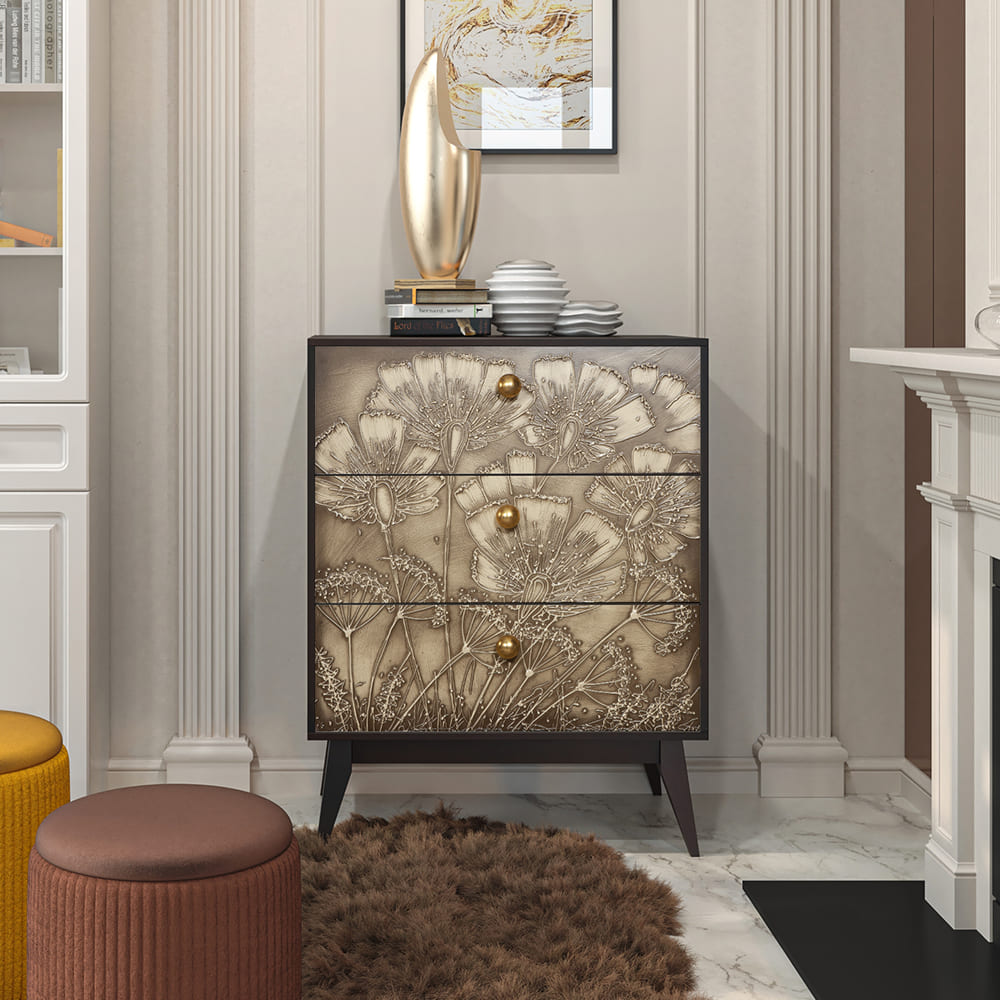 Комод Маки с 3 ящиками