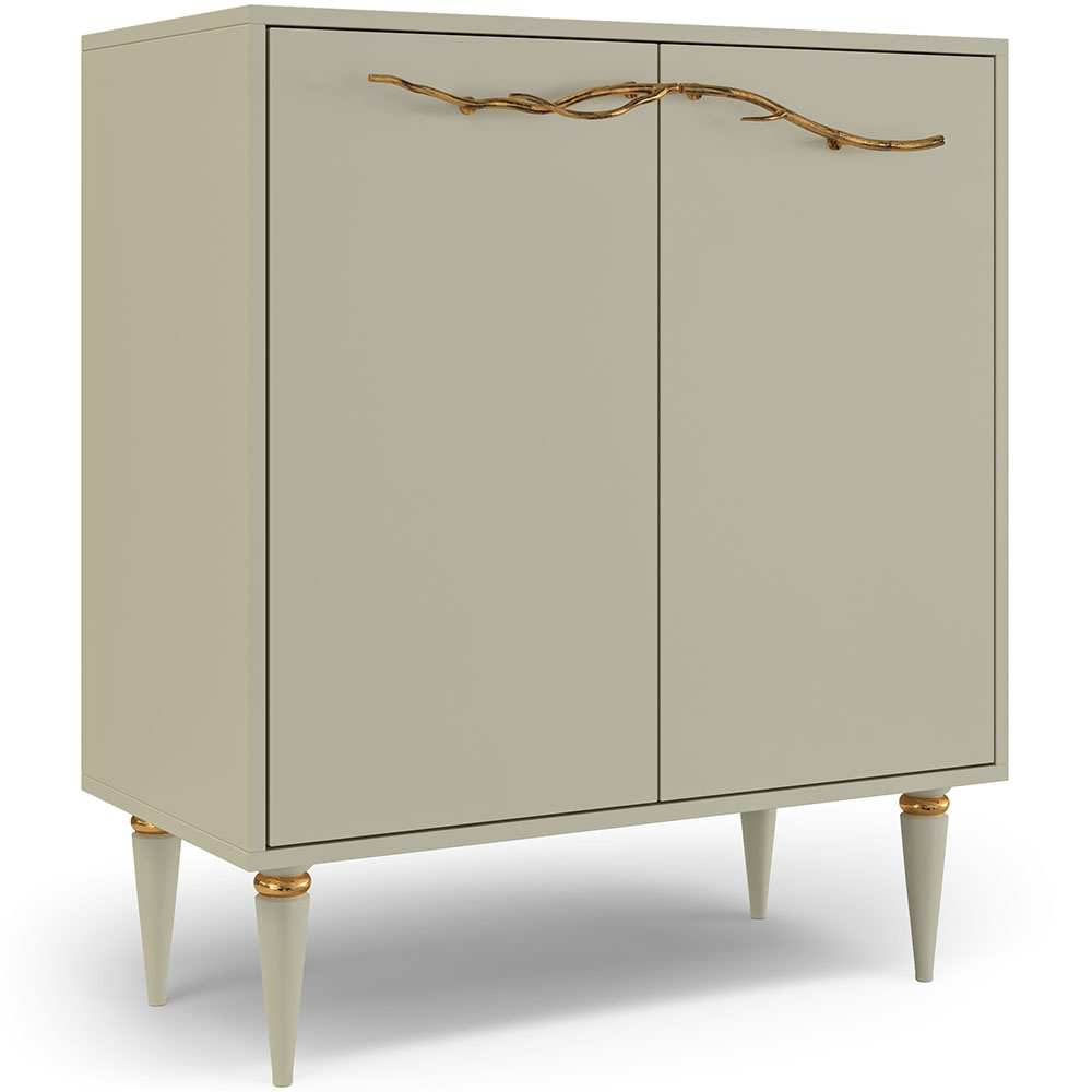 Комод Эстетика Бархата Цветной Классика Золото с 2 полками