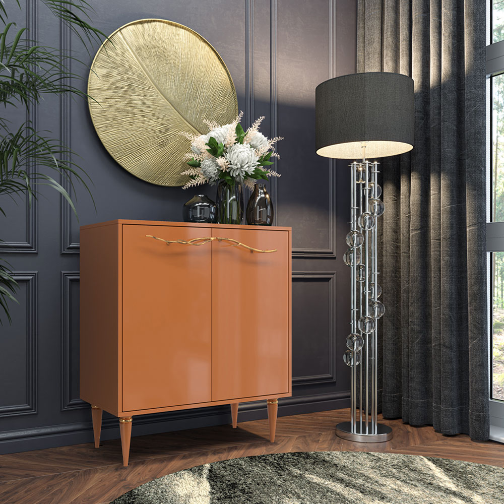 Комод Эстетика Цветной Классика Золото с 2 полками