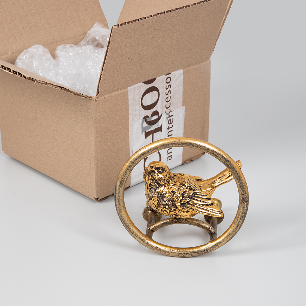 Ручка мебельная скоба Атмосфера Птичка круглая левая