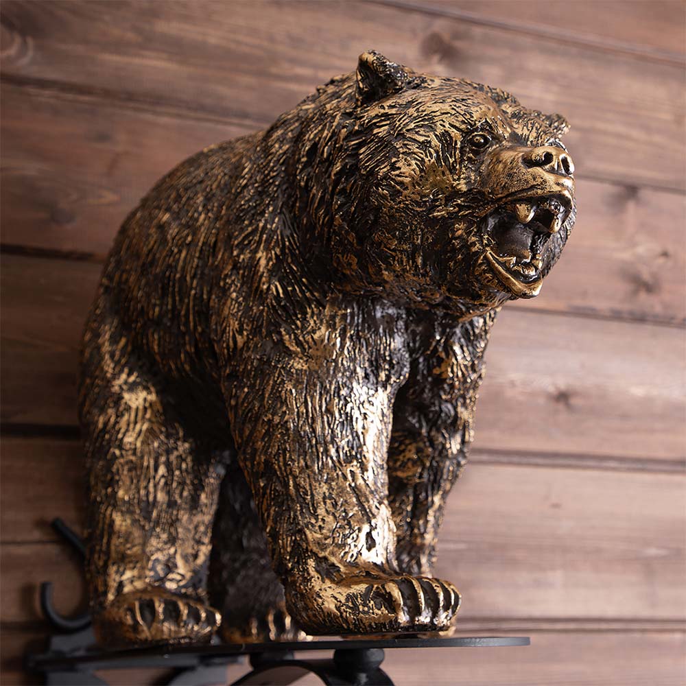 Кронштейн для цветов Медведь Велес с ковкой