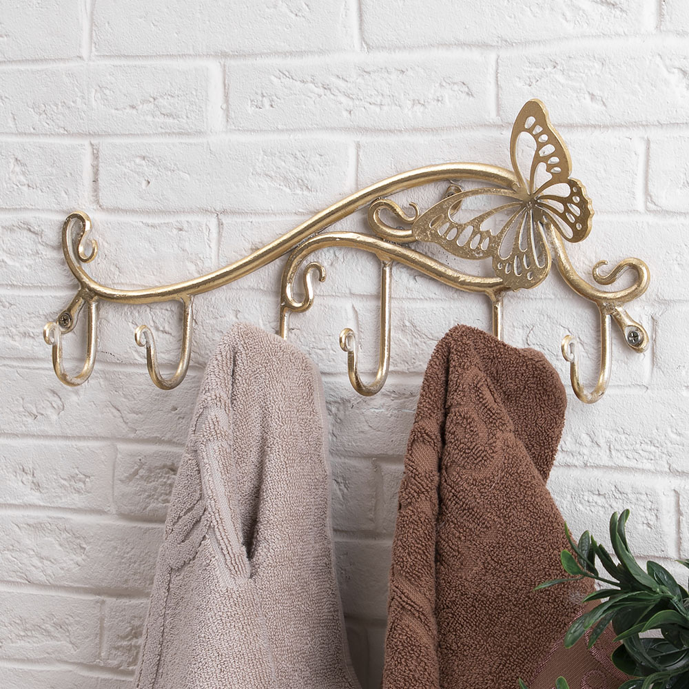 Вешалка настенная Полет бабочки 6 крючков