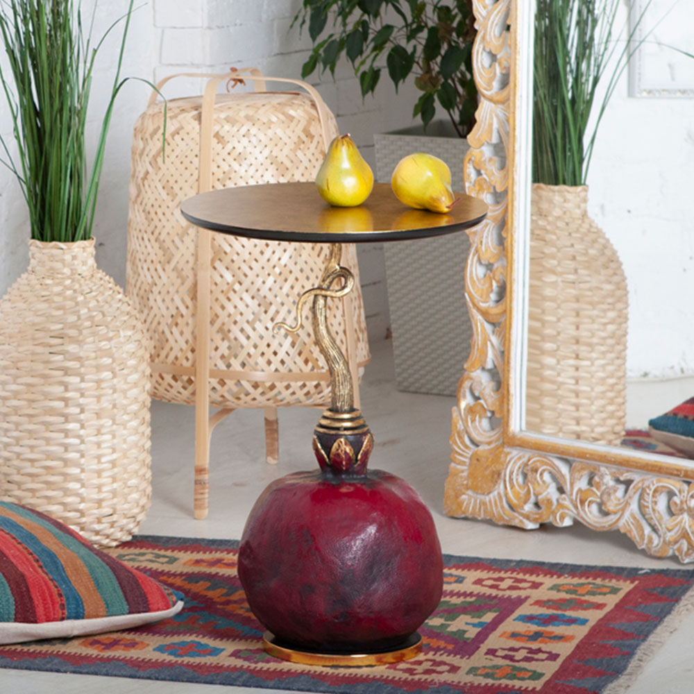 Столик декоративный Рубиновый гранат