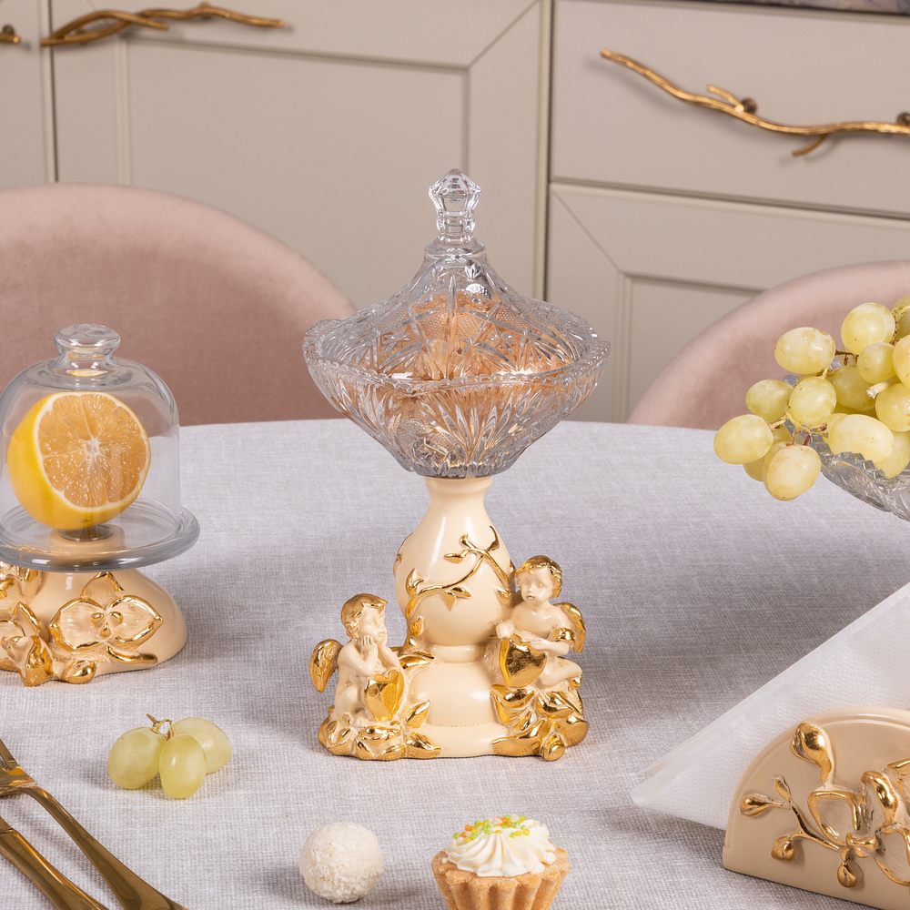 Сахарница с крышкой Идиллия стеклянная