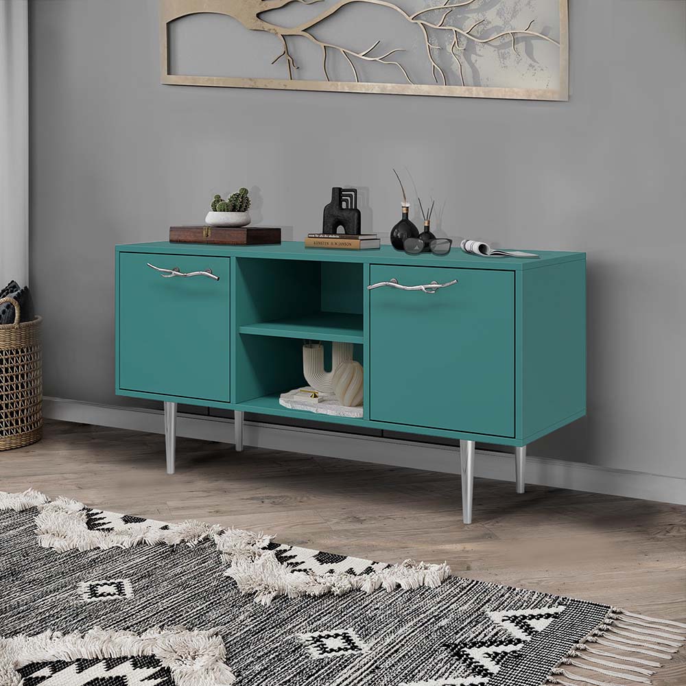 Тумба под телевизор Эстетика Бархата Цветная 1170 Стиль Серебро