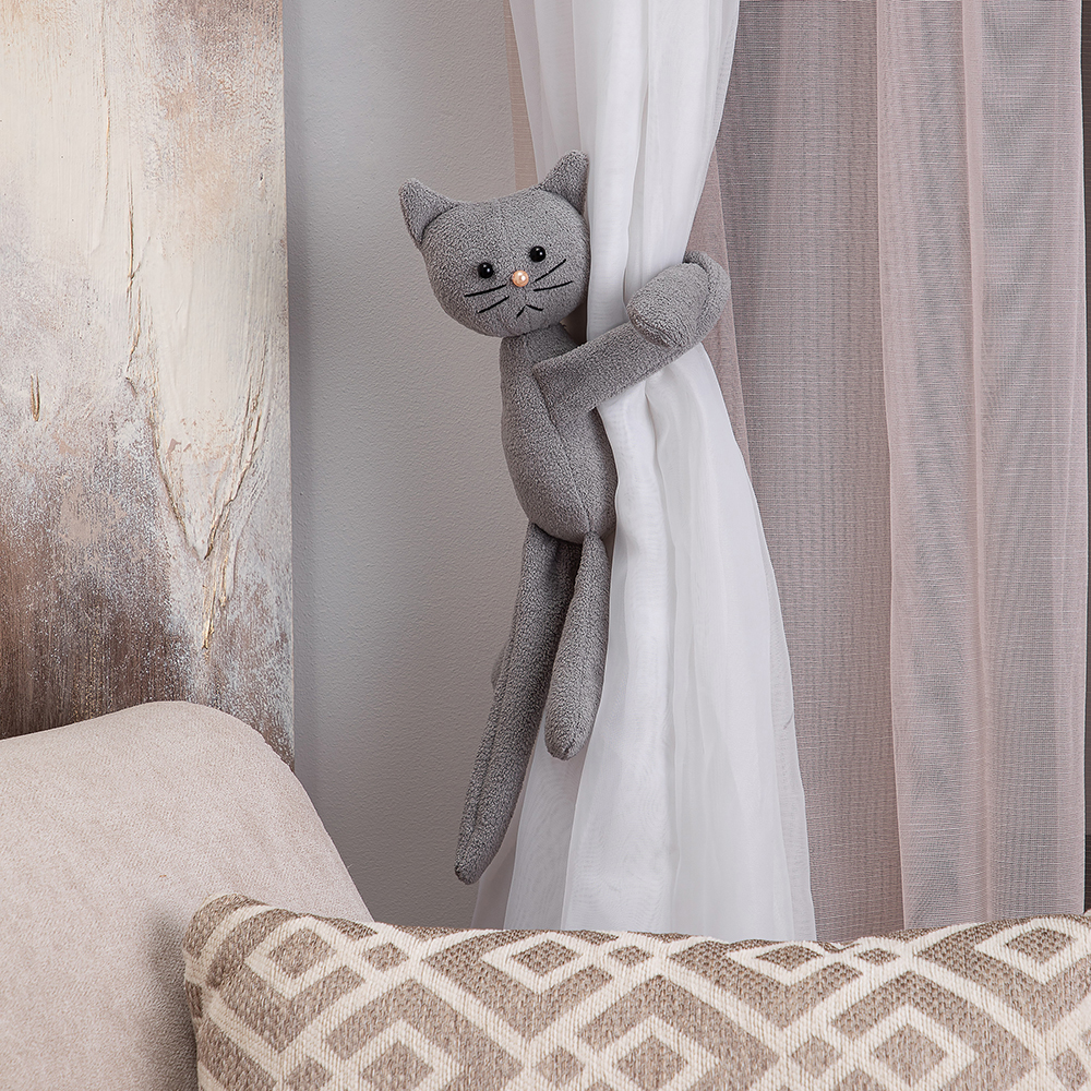 Текстильный подхват для штор Кот 