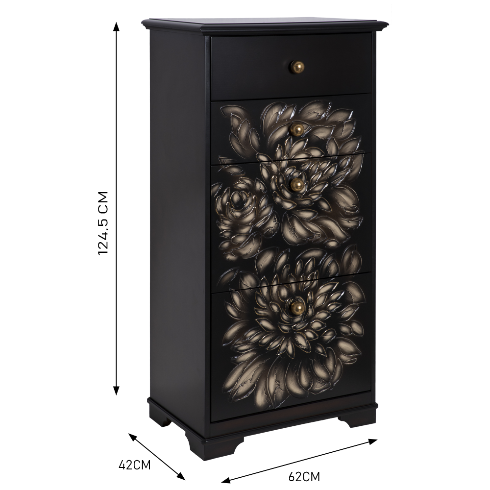 Комод Цветок грез с 4 ящиками