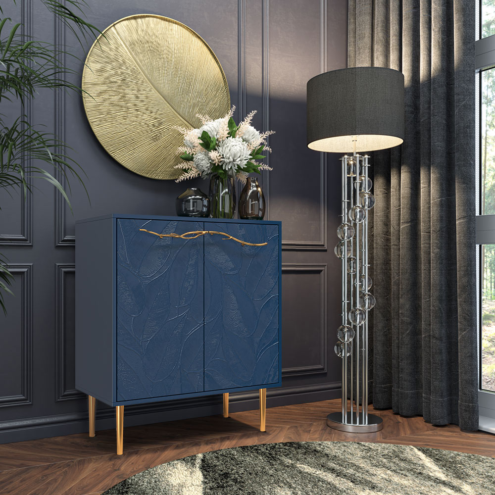 Комод Эстетика Флоры Цветной Стиль Золото с 2 полками