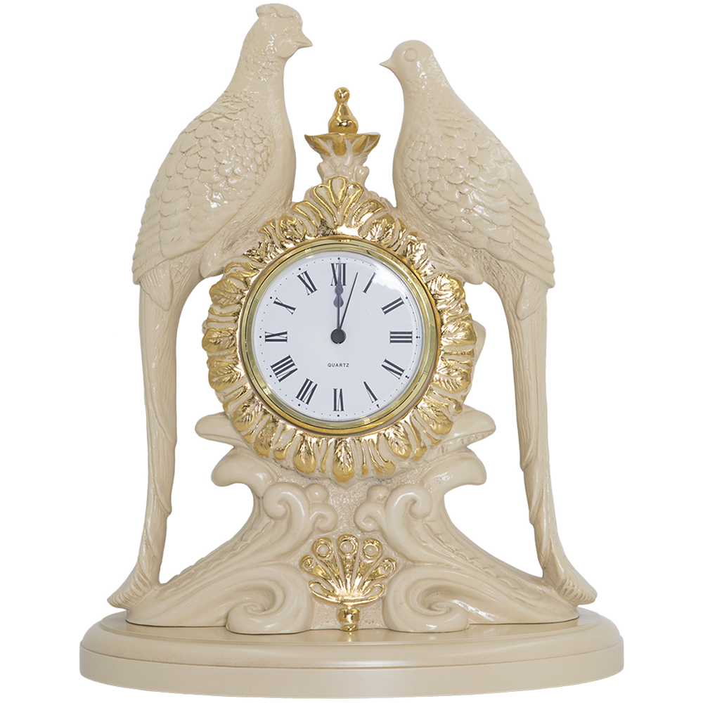 Часы настольные Павлины
