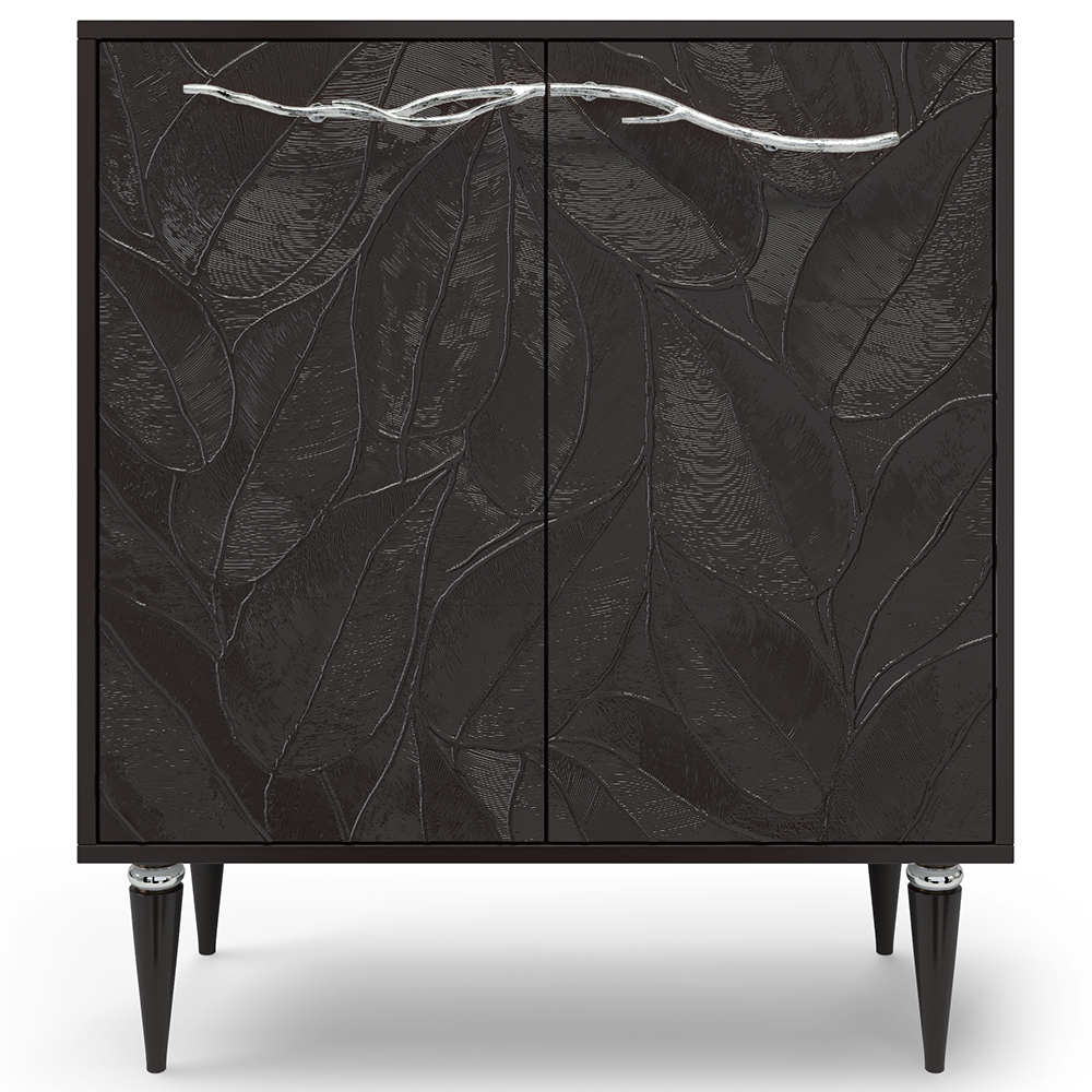 Комод Эстетика Флоры Цветной Классика Серебро с 2 полками