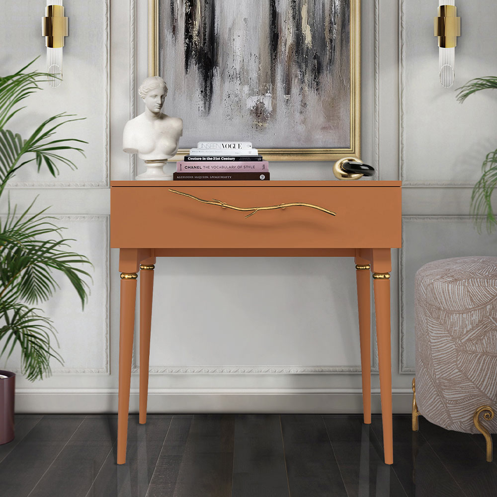 Консоль Эстетика Бархата Цветная Классика Золото