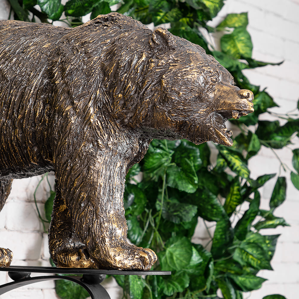 Кронштейн для цветов Медведь Велес с ковкой