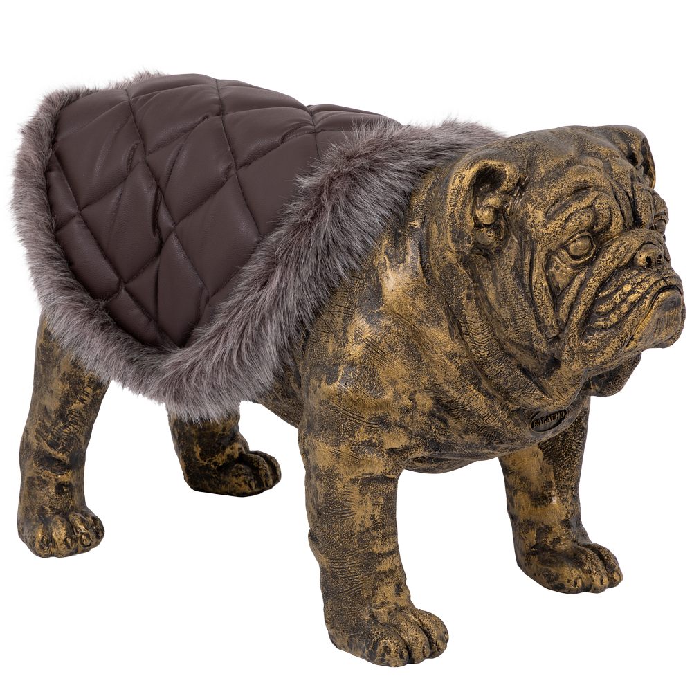 Декоративная садовая фигура Сэр Винстон Бульдог с накидкой