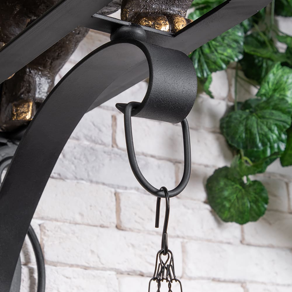 Кронштейн для цветов Кот Лео с ковкой