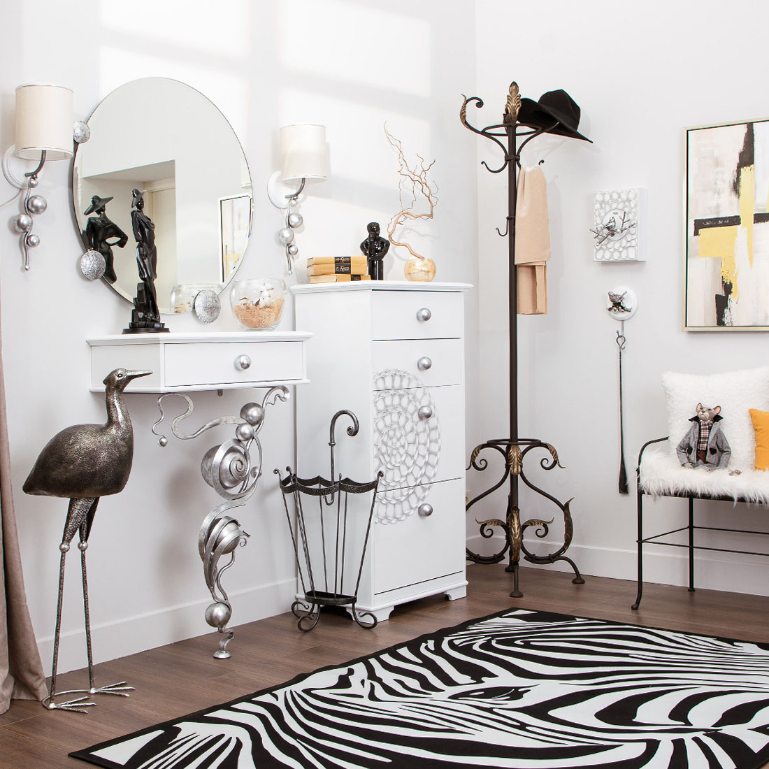 Вешалка напольная Версаль для одежды кованая