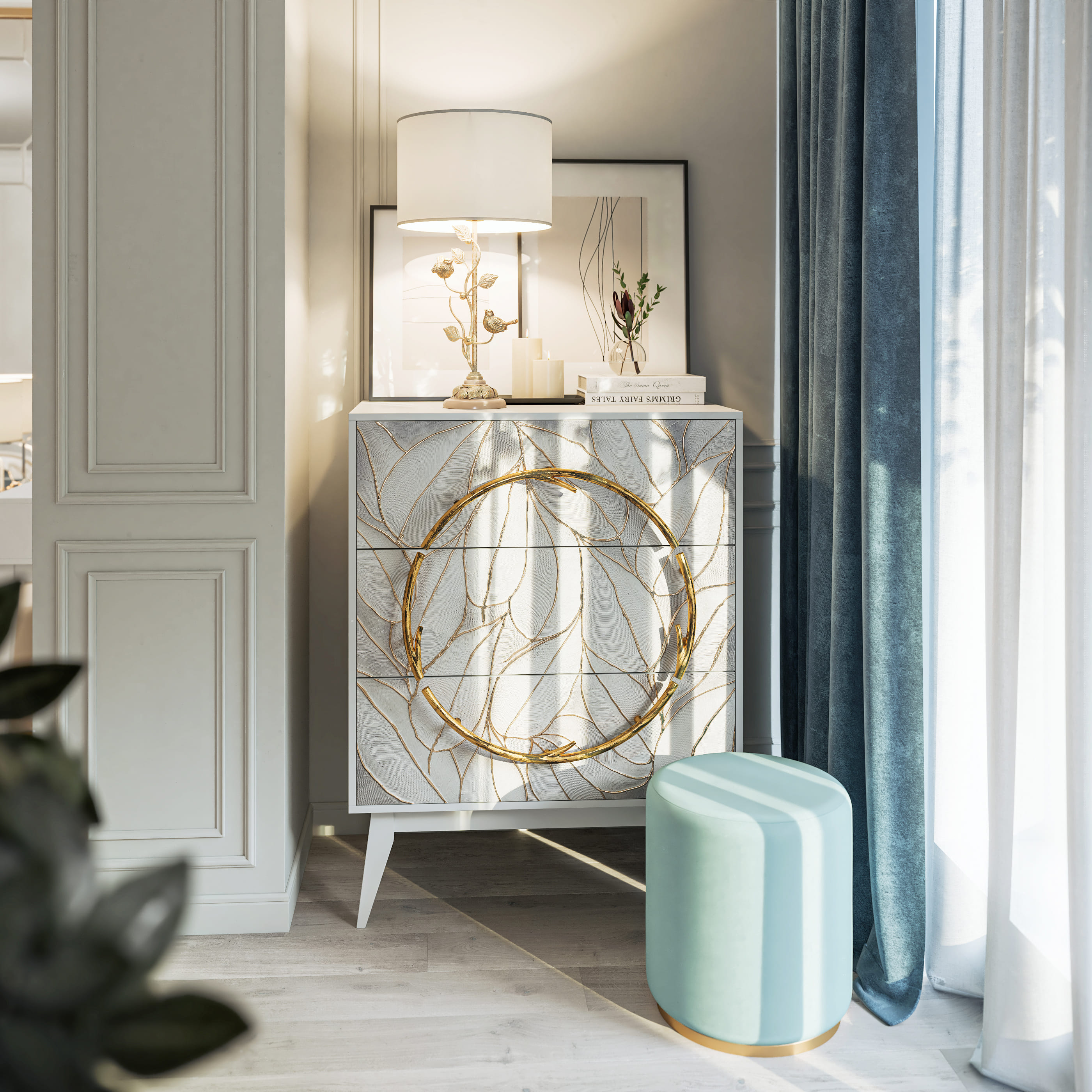 Комод Эстетика Графика с 3 ящиками