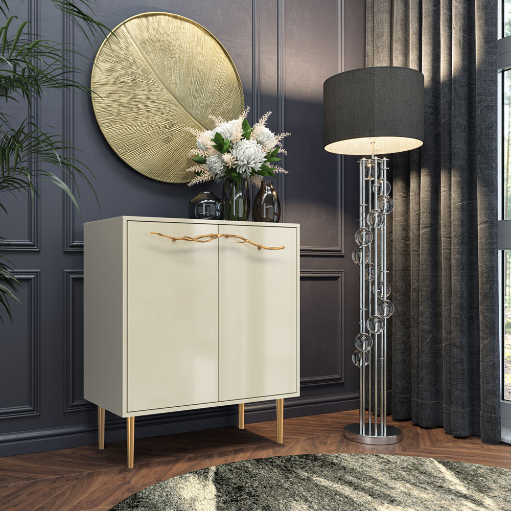 Комод Эстетика Цветной Стиль Золото с 2 полками