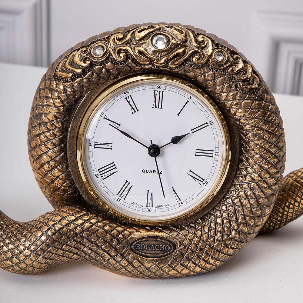 Часы настольные Змея Линда