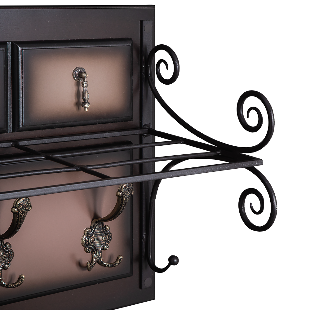 Вешалка настенная Пандора 1 с ковкой