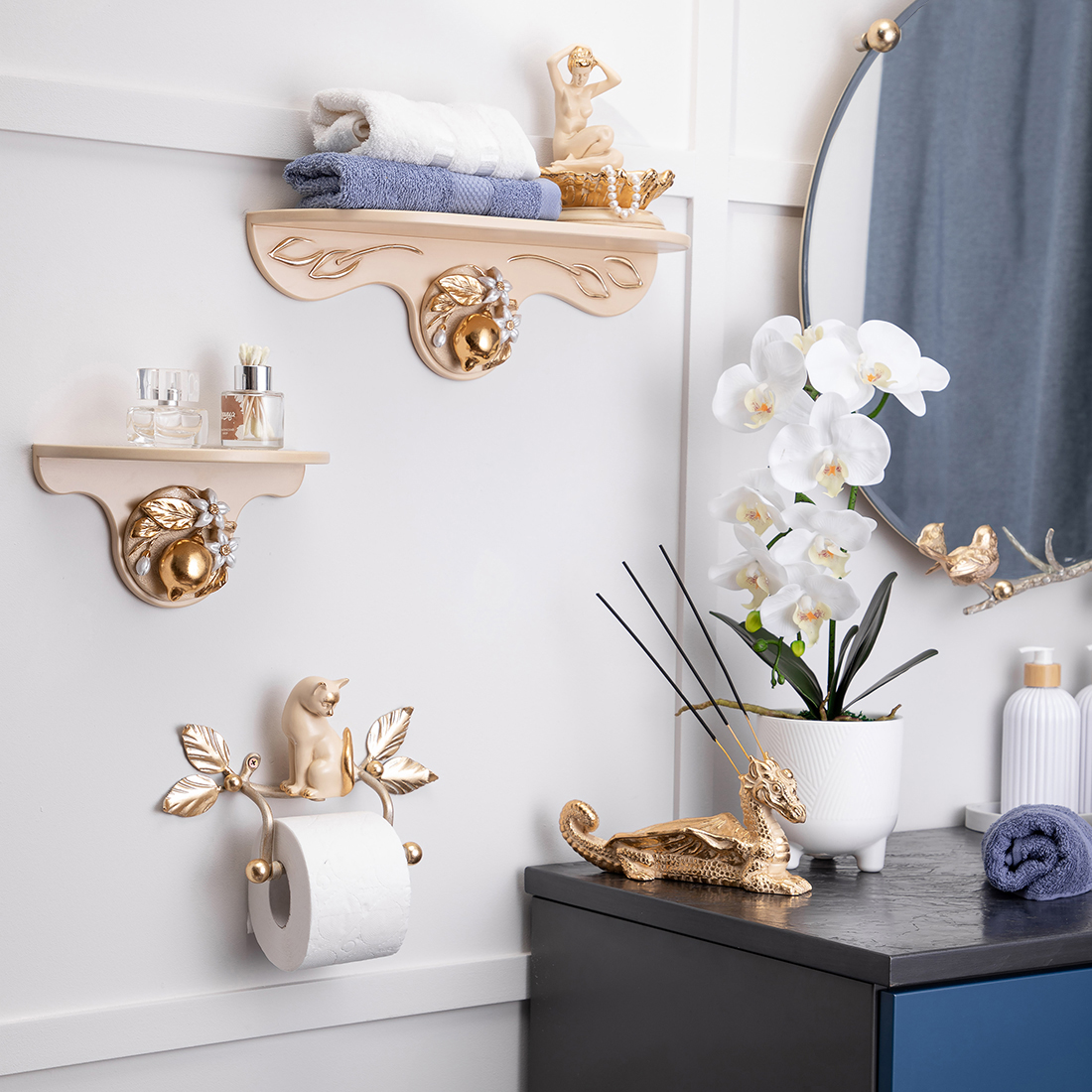 Держатель для туалетной бумаги Кот Мур