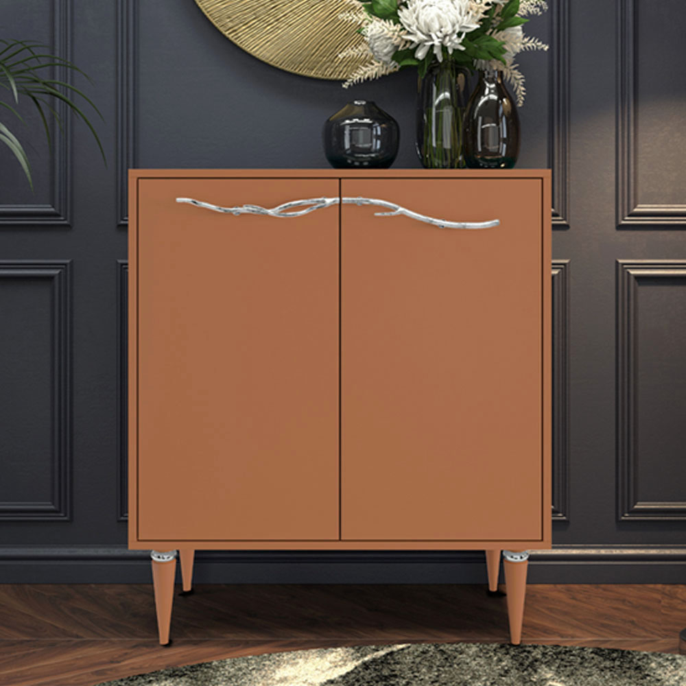 Комод Эстетика Бархата Цветной Классика Серебро с 2 полками