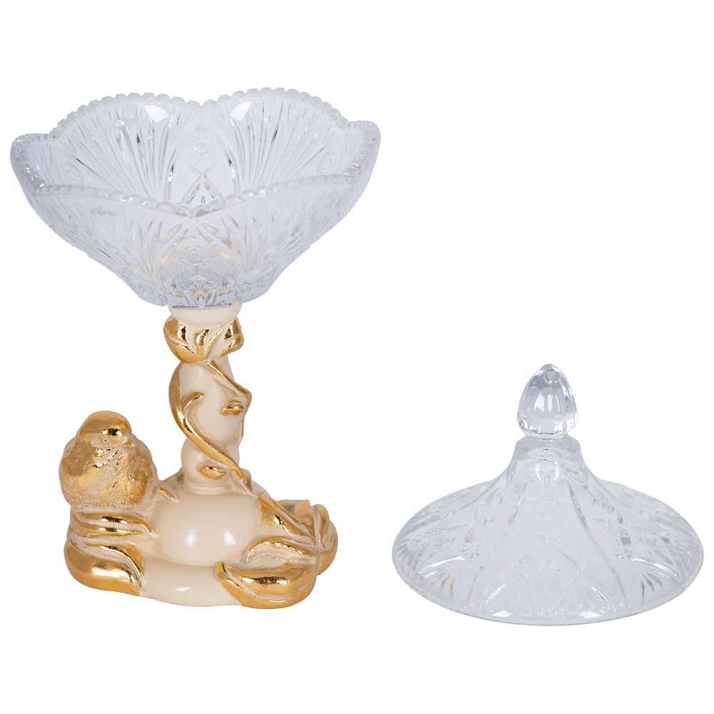 Сахарница с крышкой Зарничка стеклянная