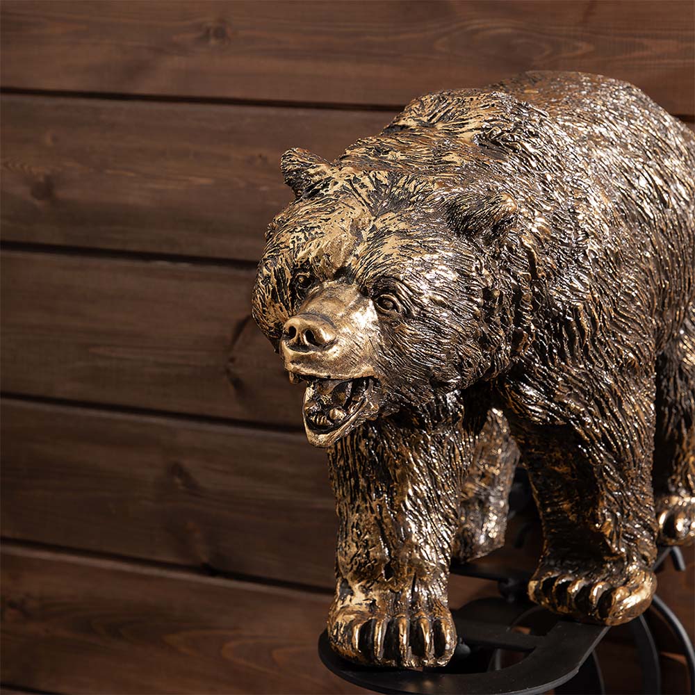 Кронштейн для цветов Медведь Велес с ковкой