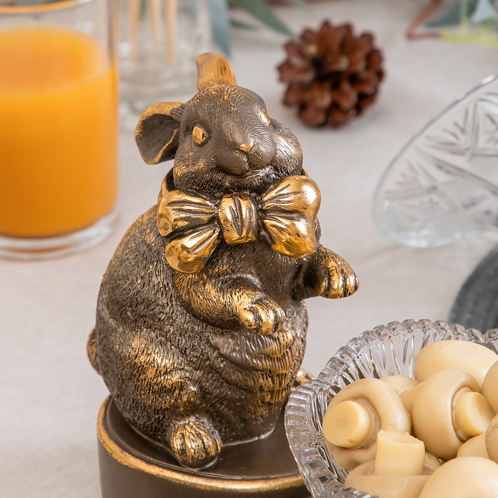 Сахарница с крышкой Кролик Бантик стеклянная