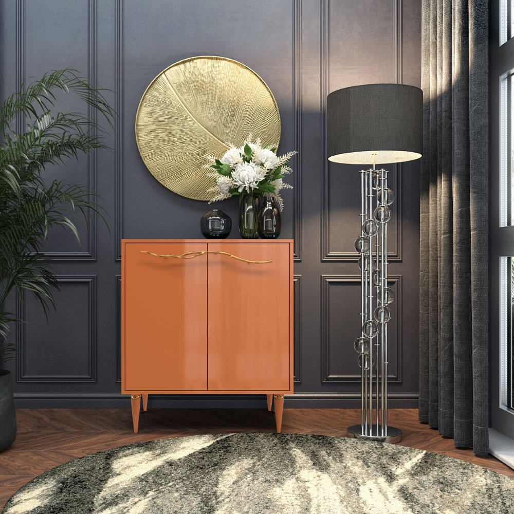 Комод Эстетика Цветной Классика Золото с 2 полками