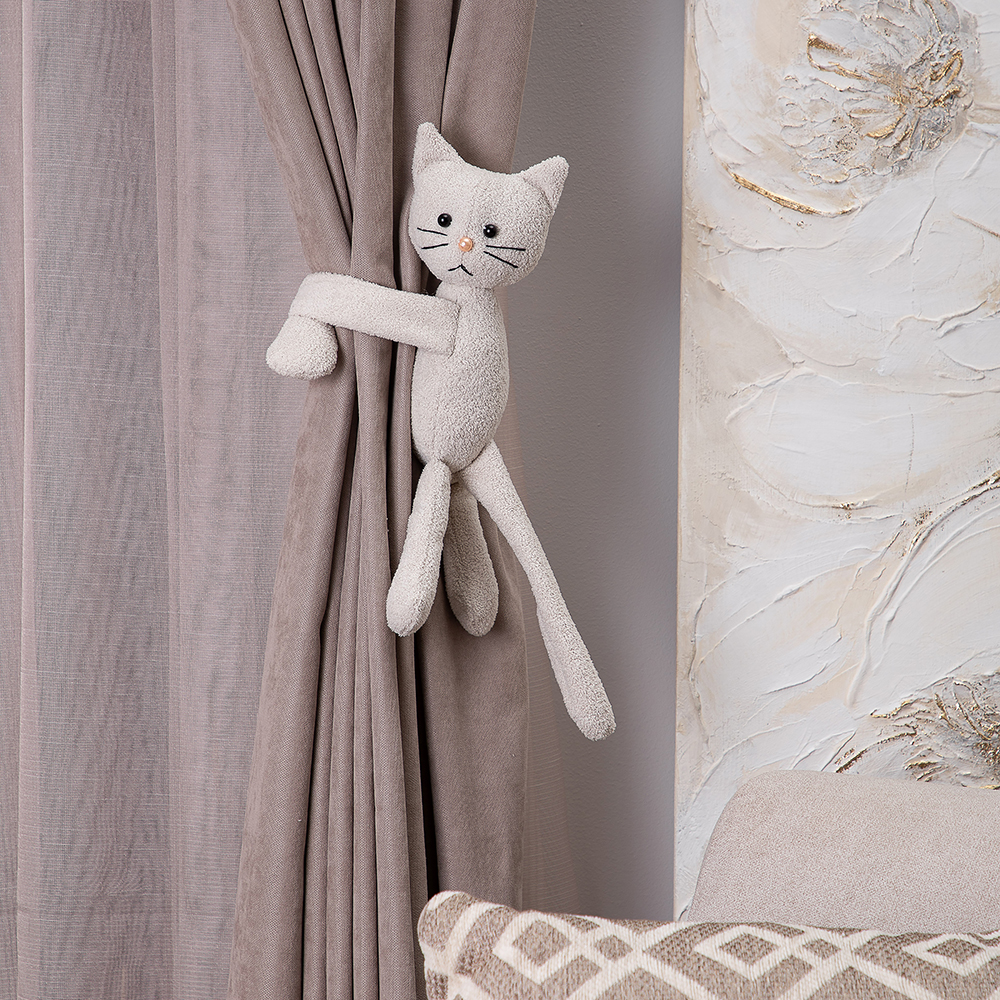Текстильный подхват для штор Кошка