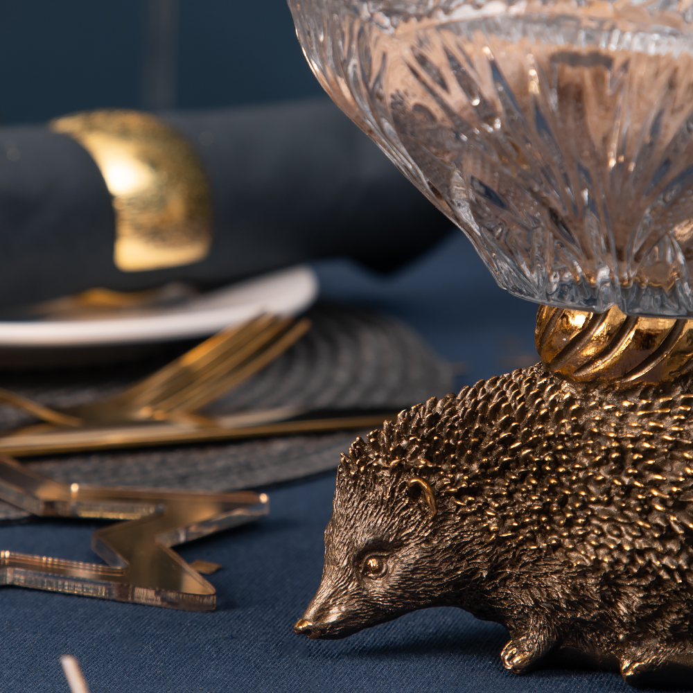 Сахарница с крышкой Ёжик стеклянная