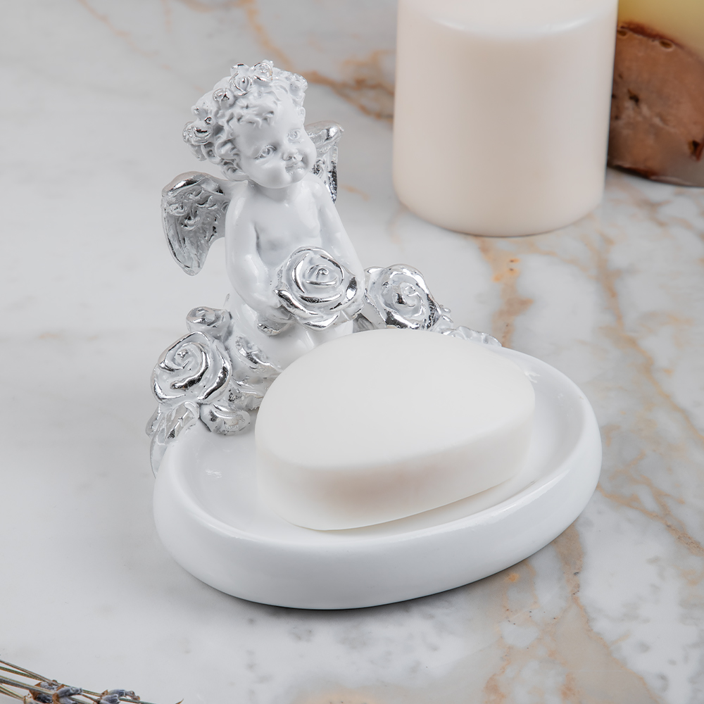 Мыльница Ангел с розами 