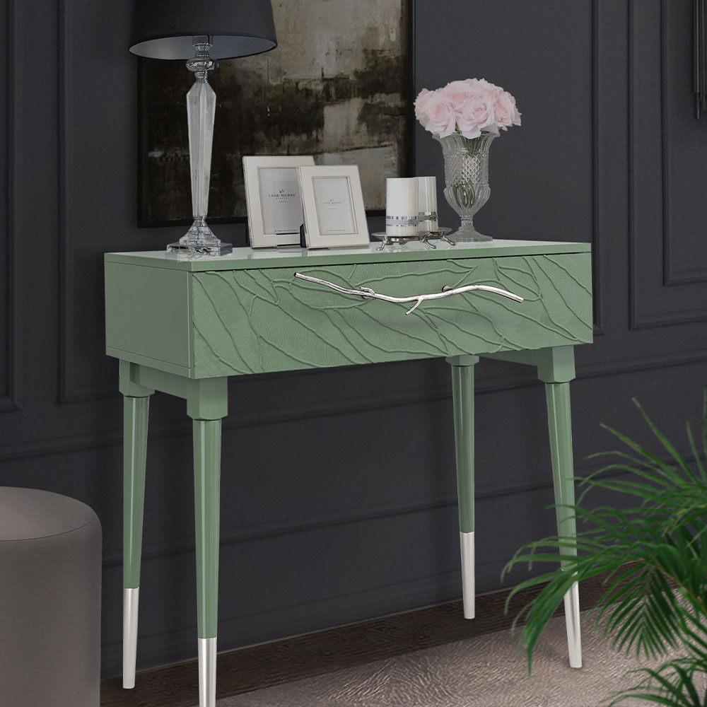 Консоль Эстетика Флоры Цветная Стиль Серебро