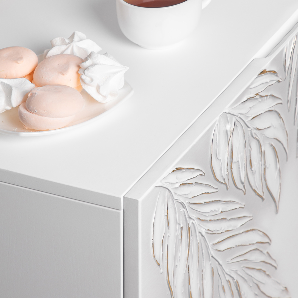 Тумба прикроватная Тропики с 1 полкой Графика левая