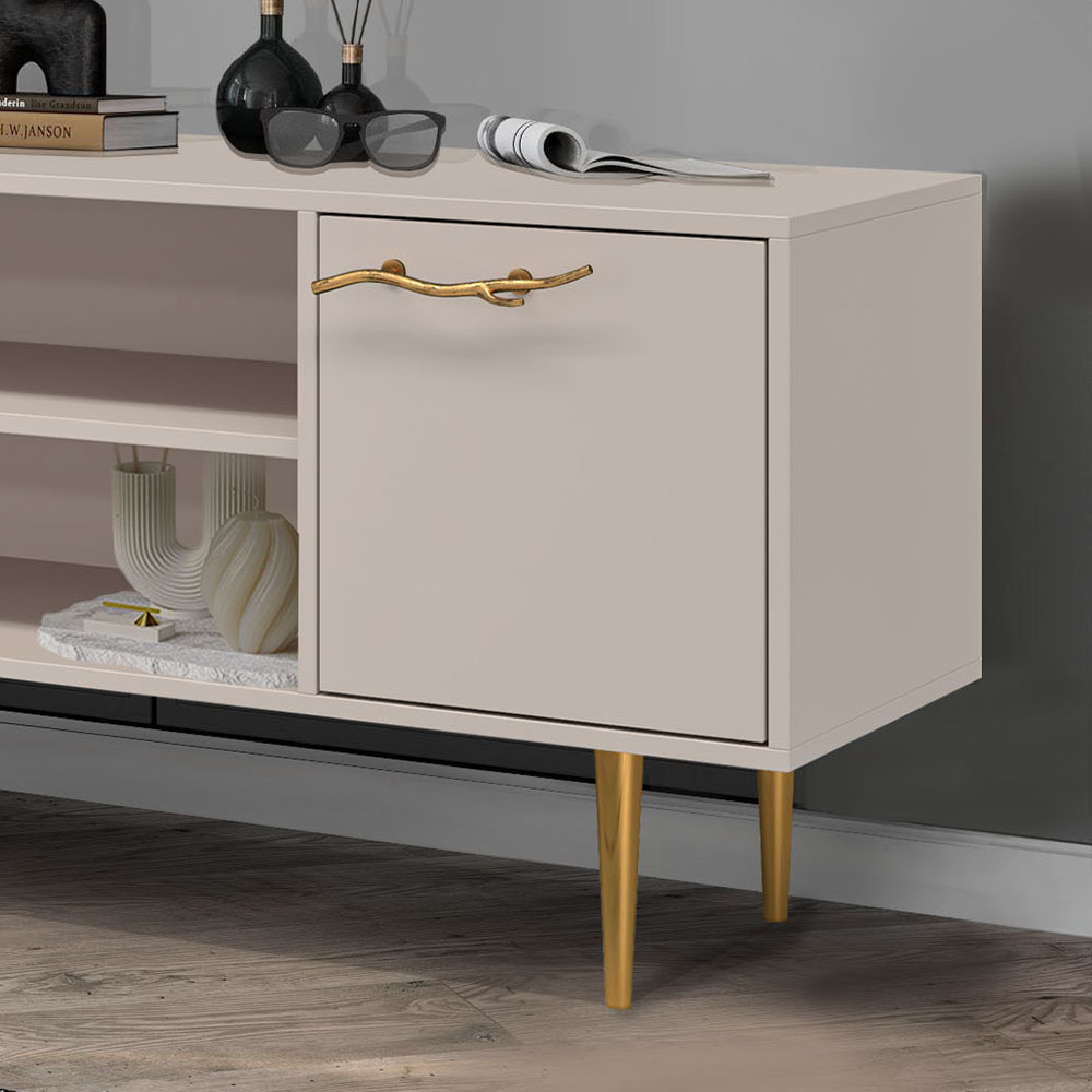 Тумба под телевизор Эстетика Бархата Цветная 1550 Стиль Золото