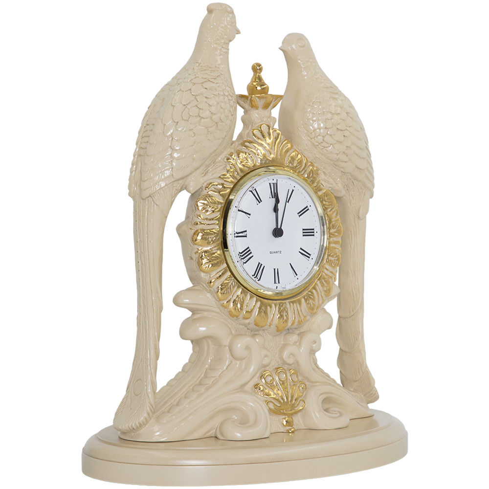 Часы настольные Павлины